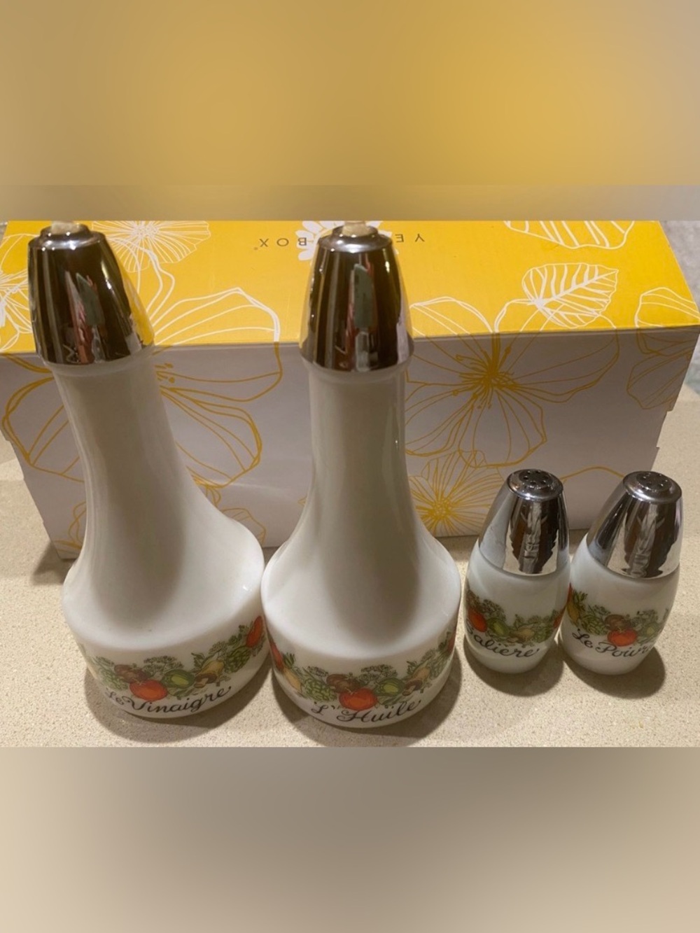 Gemco Spice of Life Oil  Cruet and Salt & Pepper